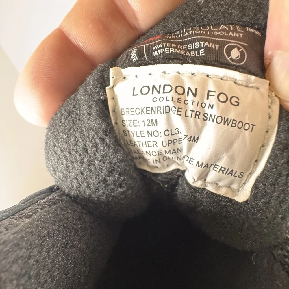 London Fog Thinsulate Insulated Waterproof‎ Winter Boots Men Size 12